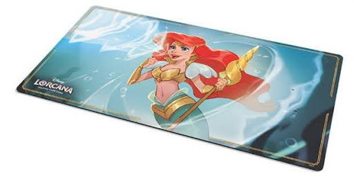 Disney Lorcana Winterspell A colorful mouse pad featuring a cartoon mermaid character with red hair.