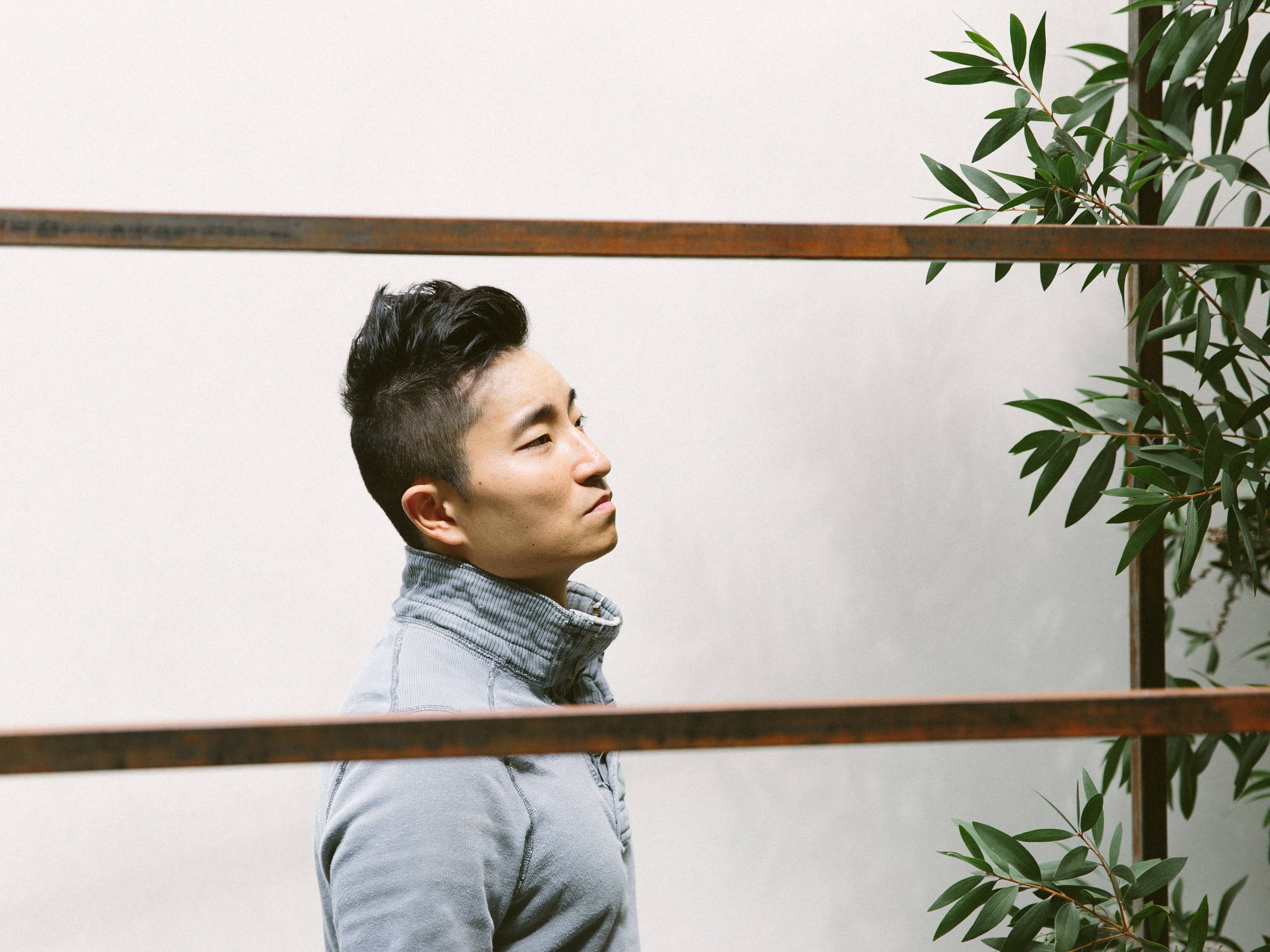 Picture of Jae Jin with plants
