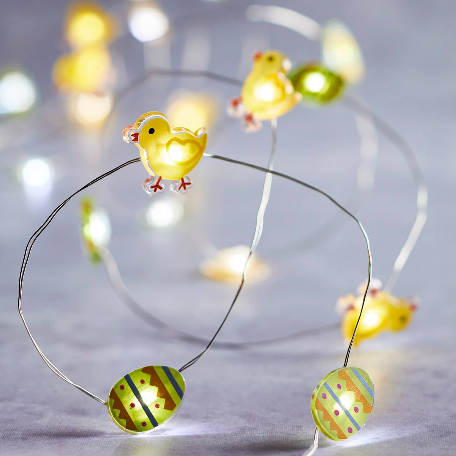 Chick and egg micro lights illuminated