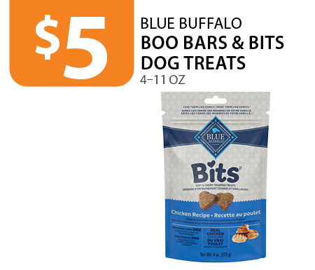 $5 BLUE Buffalo Boo Bars & Bits Dog Treats 4–11 oz