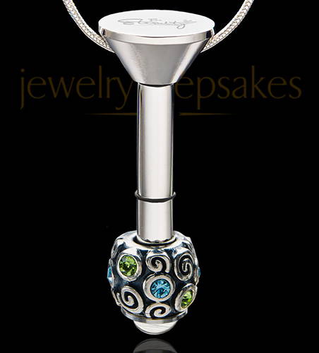 Stainless Steel Millenium Cremation Pendant With Trusting Charm