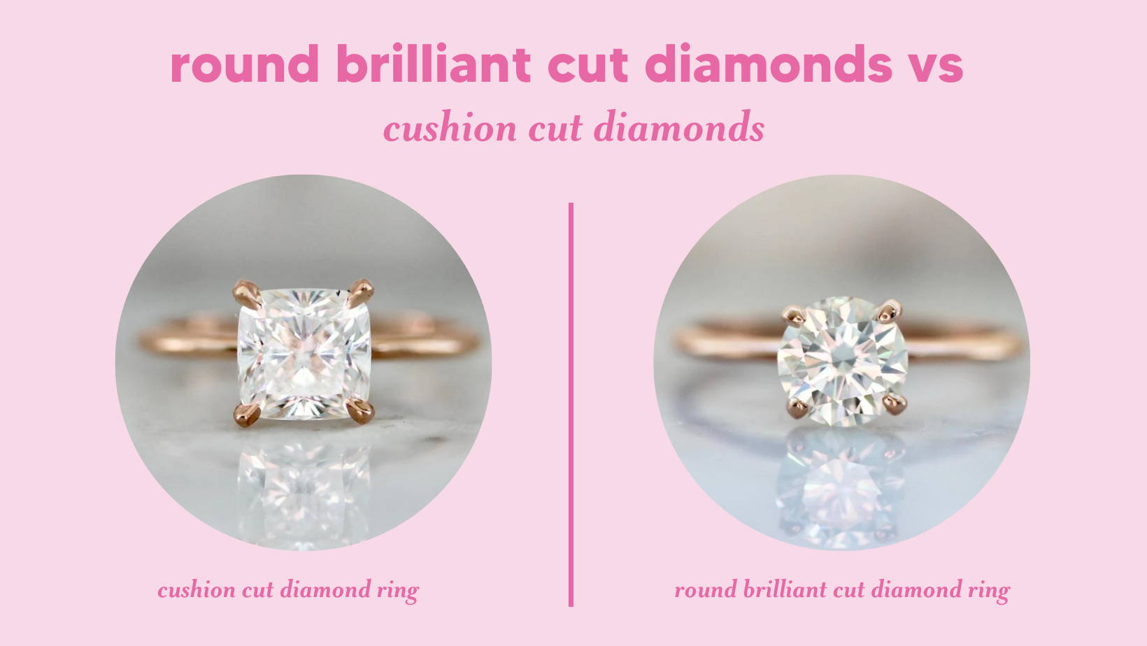 round brilliant cut diamonds vs cushion cut diamonds