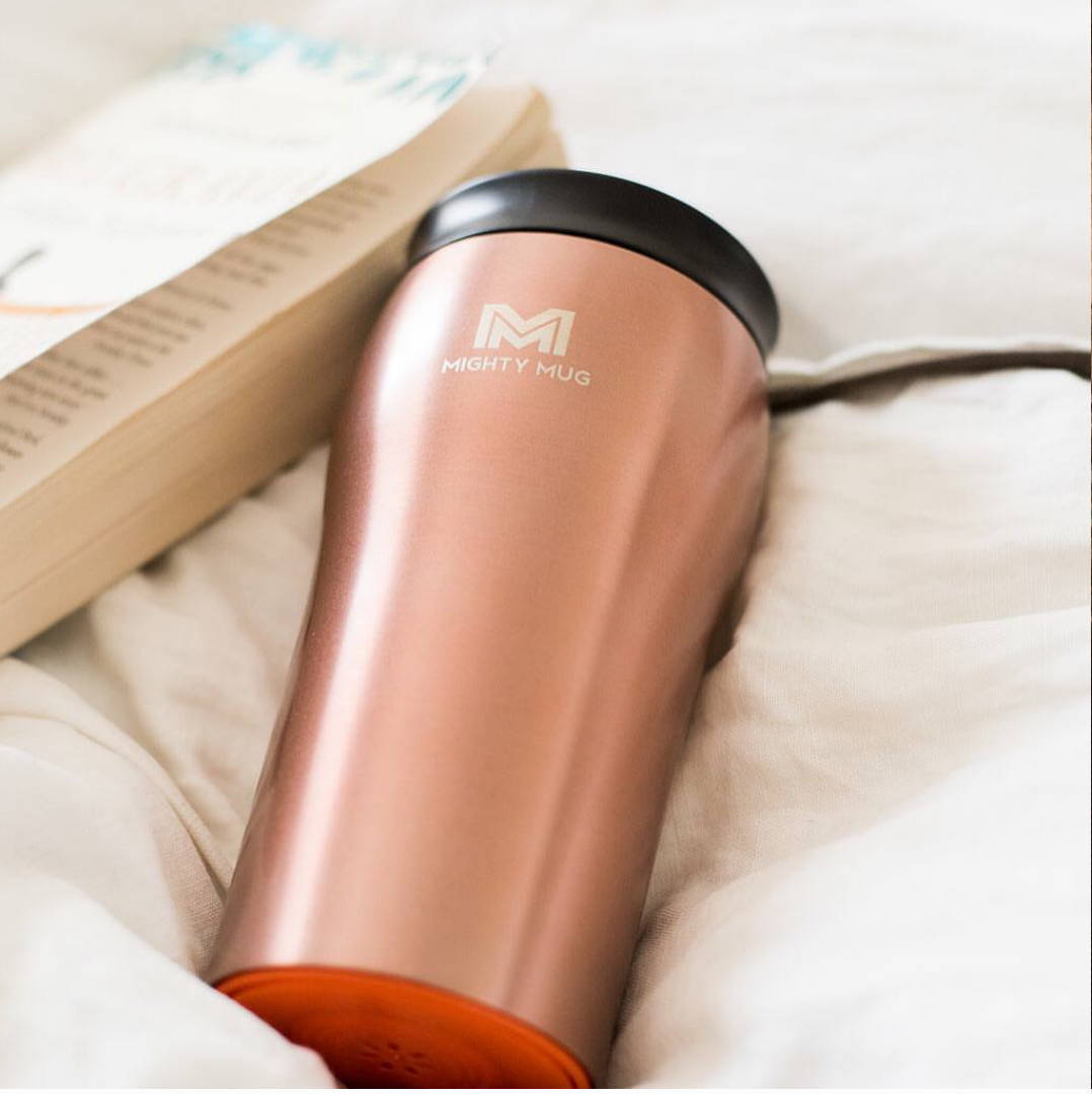 Mighty Mug | The Untippable Mug | Grips When Hit, Lifts for Sips |  Insulated Stainless Steel Tumbler…See more Mighty Mug | The Untippable Mug  | Grips