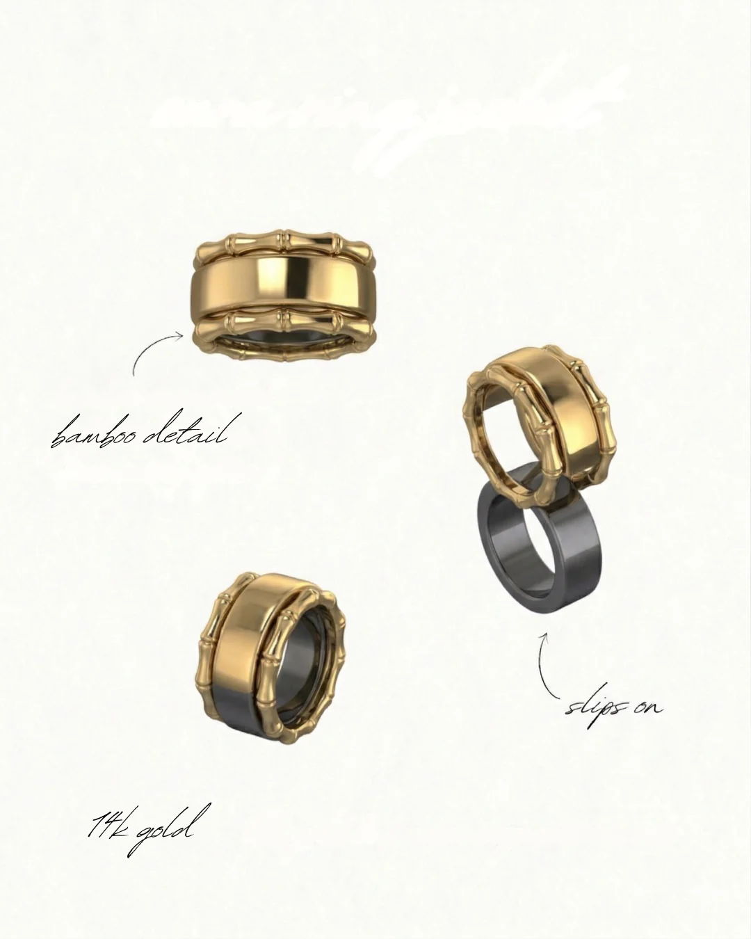 Bamboo Oura Ring Rendering