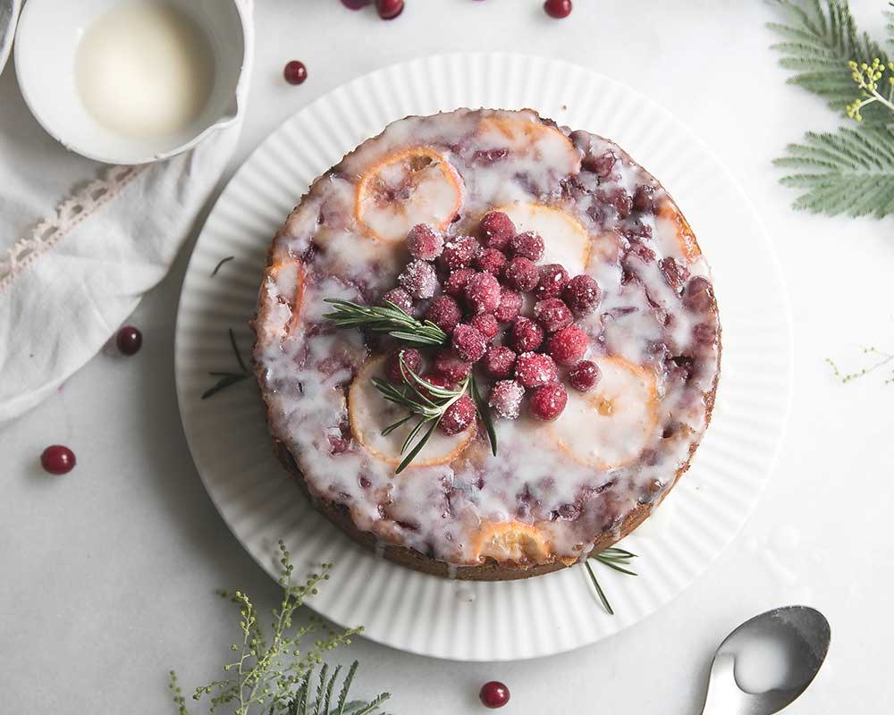 Cranberry & Clementine Upside Down Cake