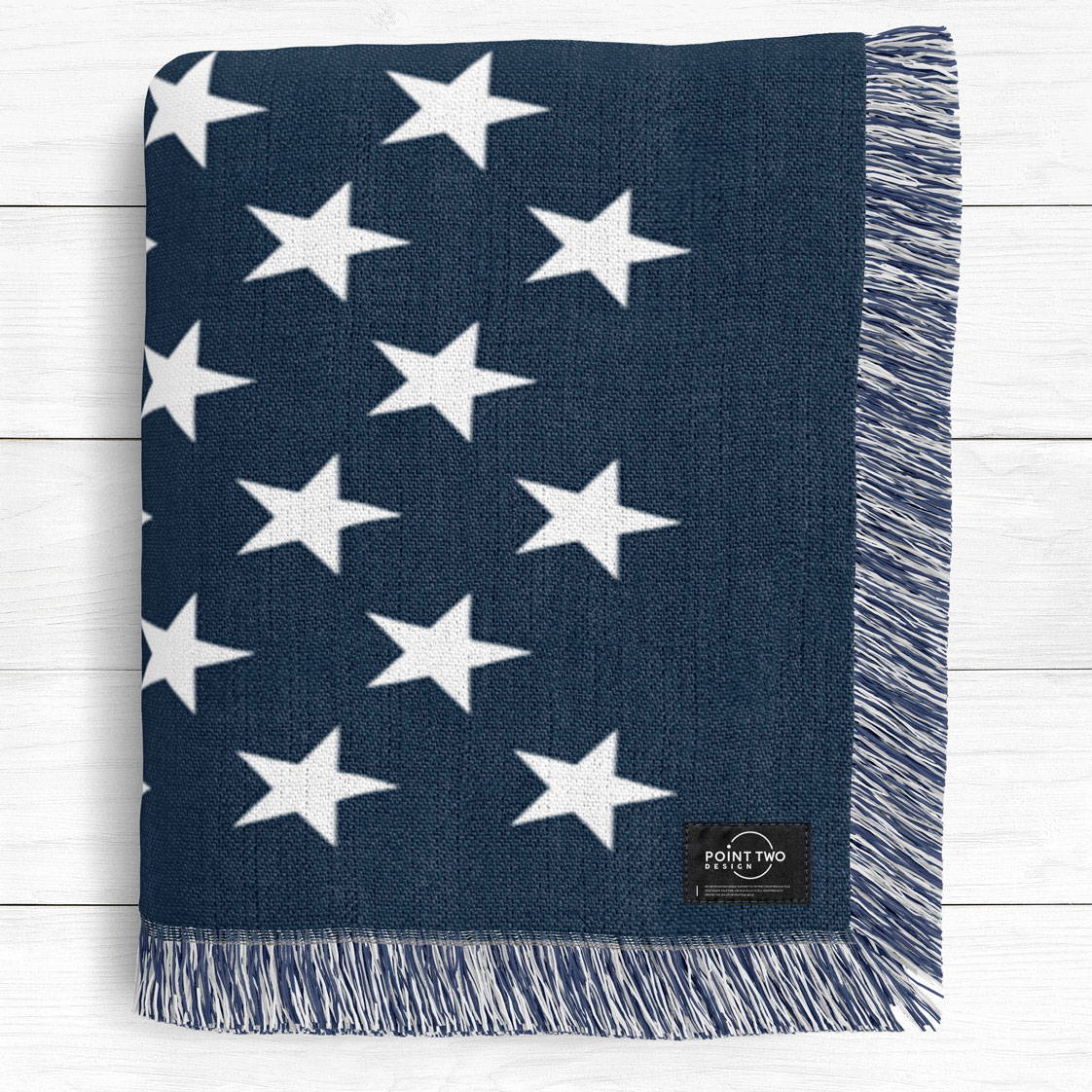 Modern United States Flag Cotton Woven Blanket