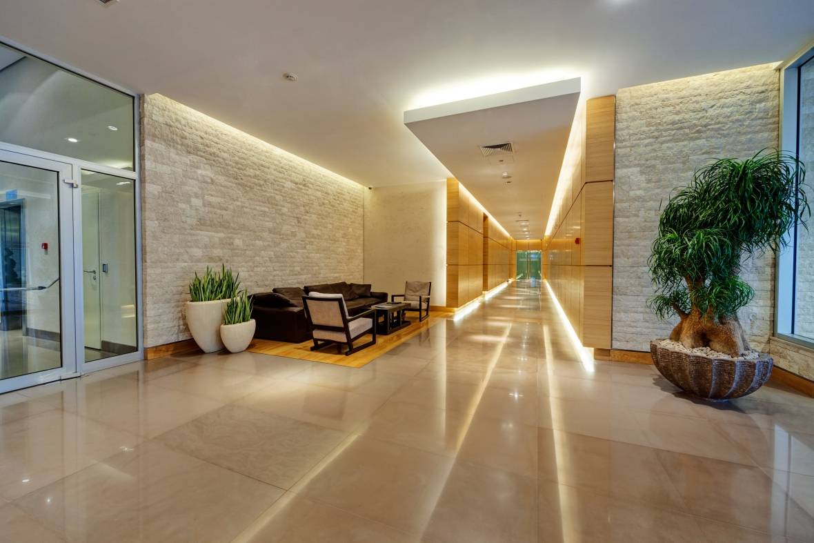 Bright cove lighting in hotel and restaurant using LED strip light example