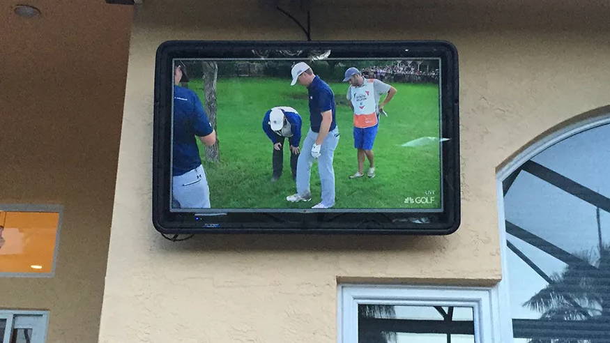 The TV Shield mounted on outside wall - best way to prevent having to fix a broken TV