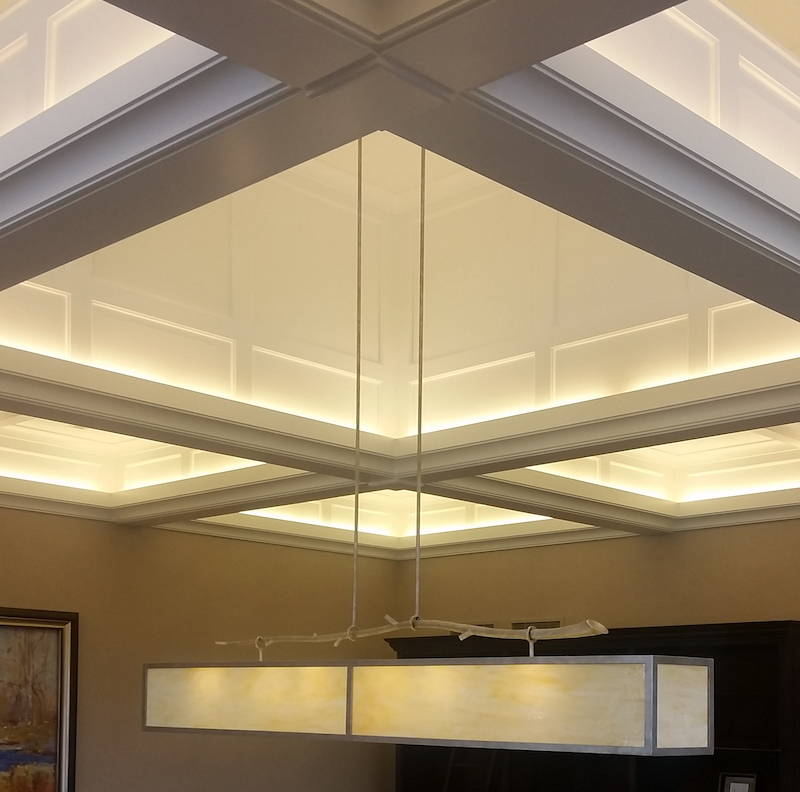 ceiling cove lighting using LED strip lights