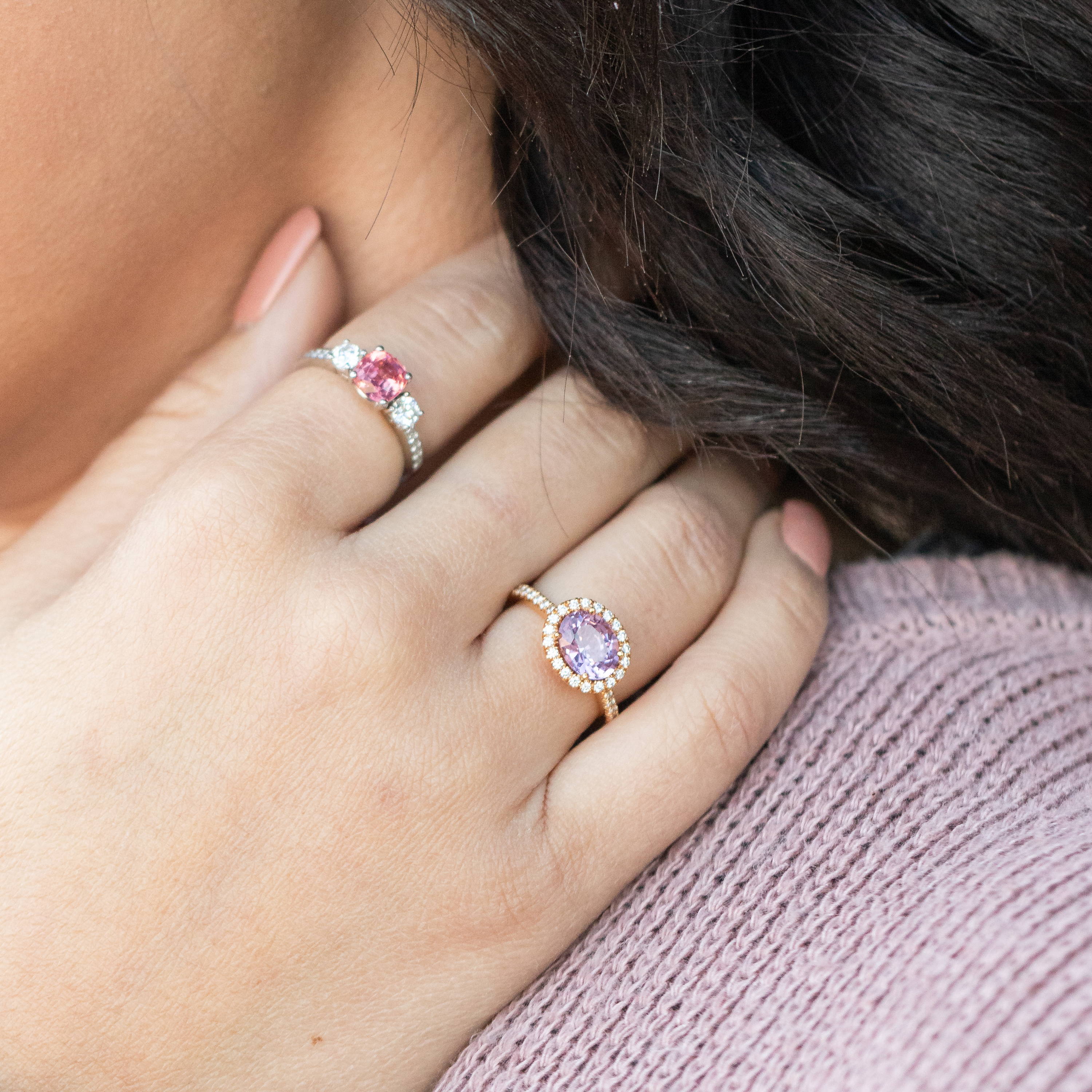 Pink Spinel Rings