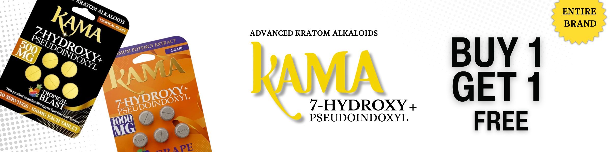 Kama products promotion: Buy 1 get 1 free offer.