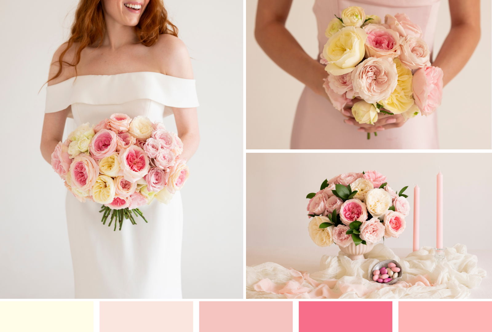 soft pink and cream garden