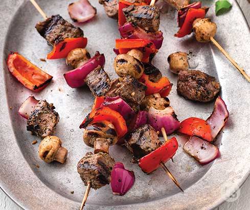 beef & veggie kabobs