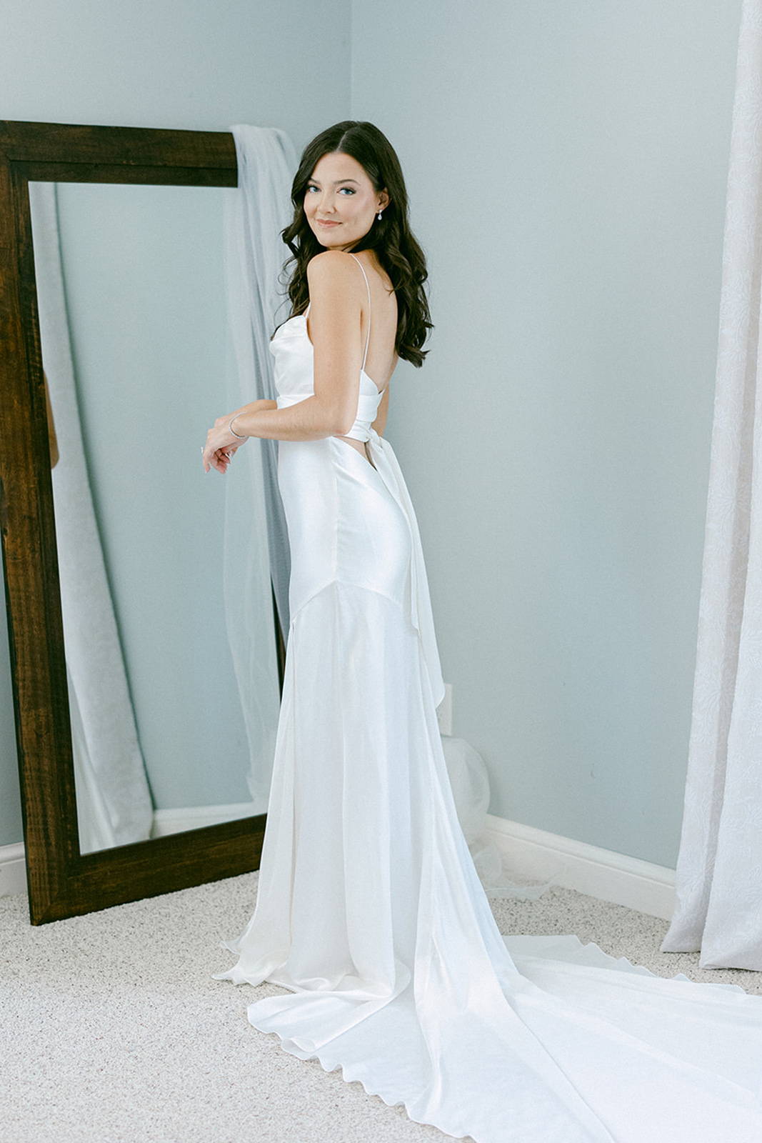 Bride wearing the Valentina gown