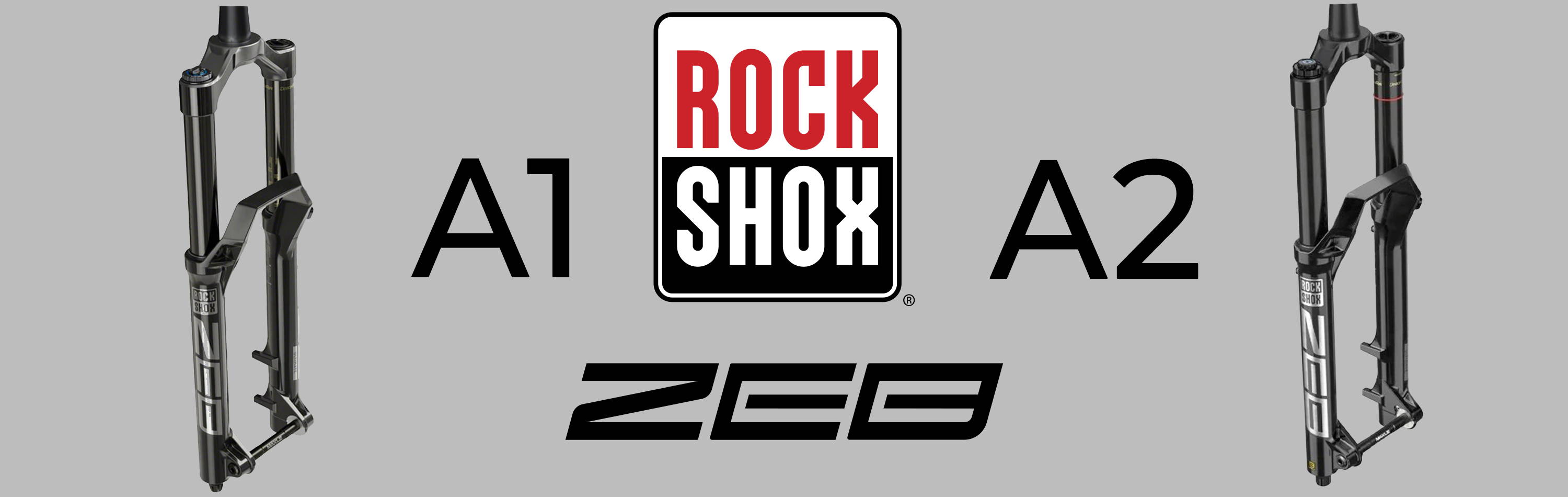 rockshox zeb a1 vs a2 mountain bike fork comparison banner image