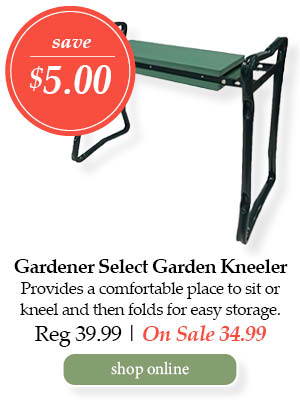 Gardener Select Garden Kneeler - Save $5.00! Provides a comfortable place to sit or kneel and then folds for easy storage. | Regular price $39.99 - On Sale $34.99 | Shop online