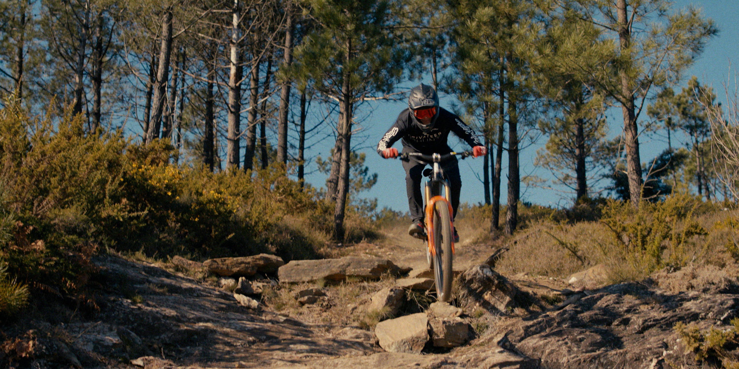 Fergus Ryan navigating through a rock garden