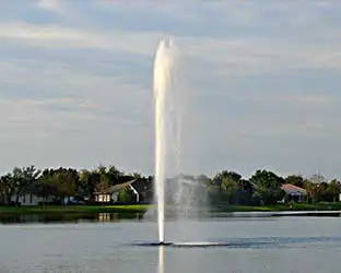 Large Pond Fountain with tall spray pattern