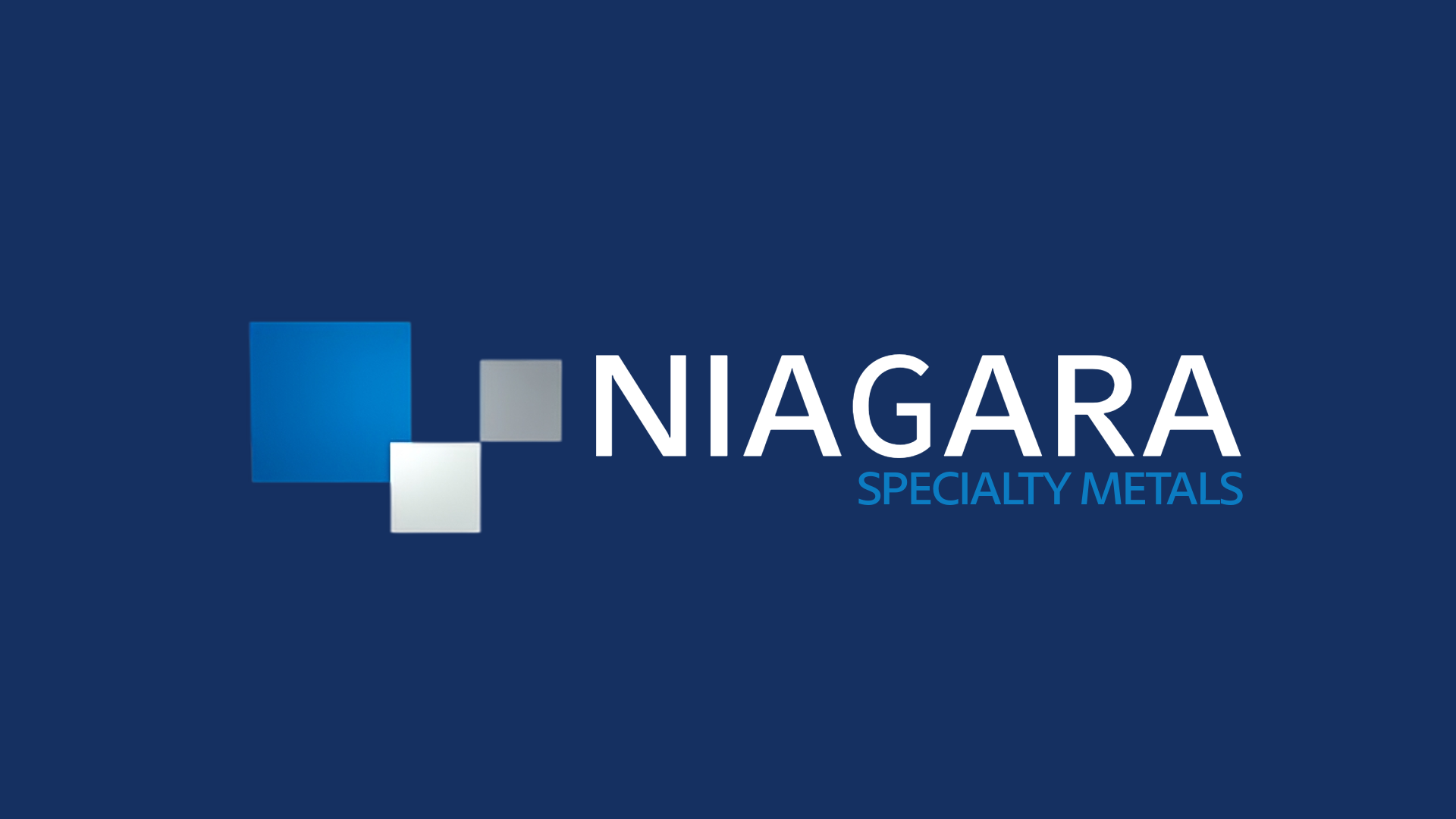 Niagara Specialty Metals logo on a dark blue background.