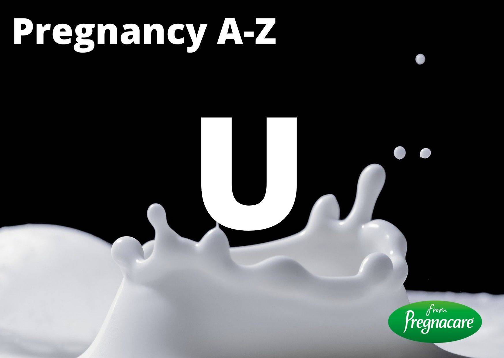 Letter U With Milk Background