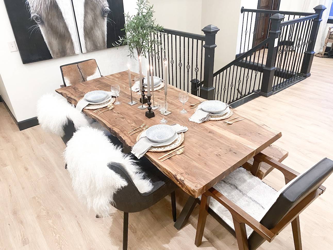 Live edge dining table in Calgary