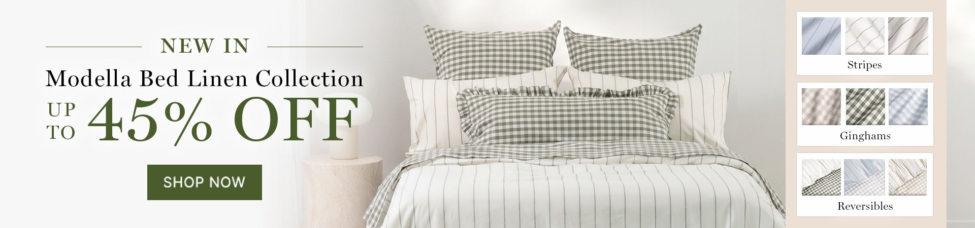 Modella 100% Cotton Bed Linen Collection D