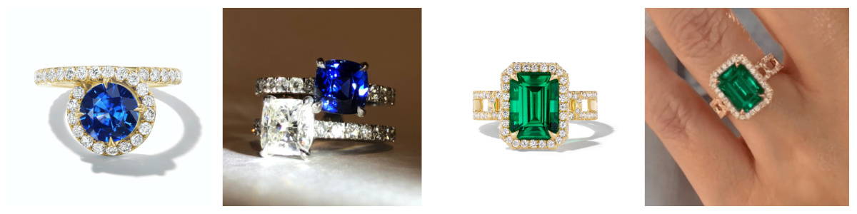 custom gemstone engagement rings