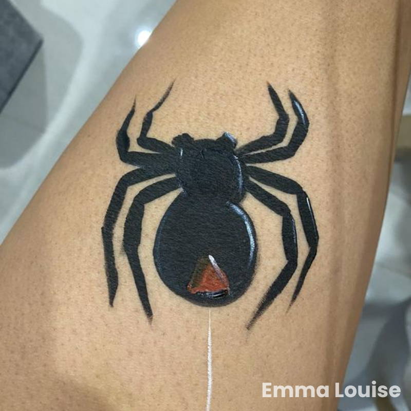 spider face paint redback
