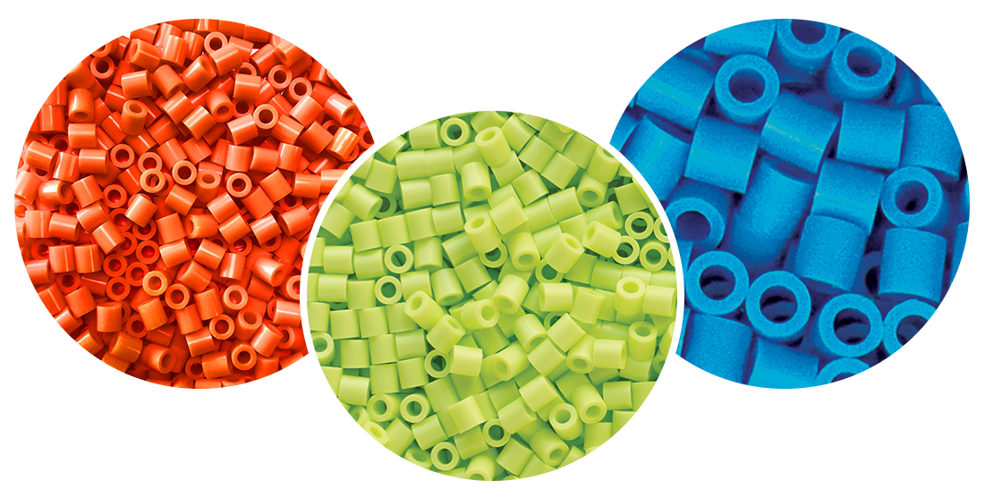 collage of beads