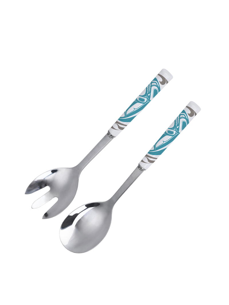 Stainless Steel Salad Server - Killer Whale