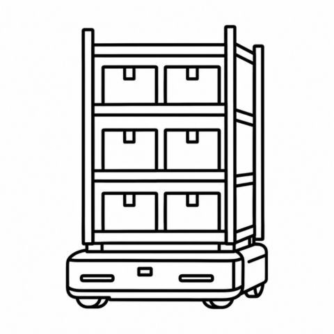 Goods to Person Robotic Shelving Icon