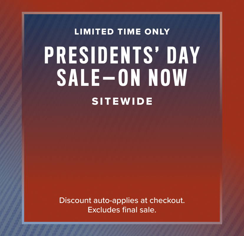 Presidents day sale. 20% Off sitewide. 