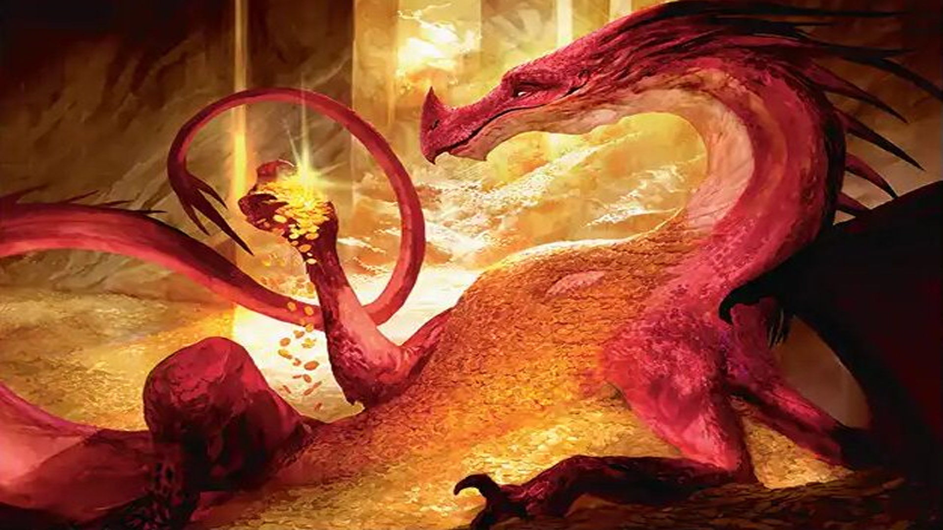 The artwork for the card Gleaming Splendor which is being used to represent chase cards in the MTG/The Hobbit crossover.