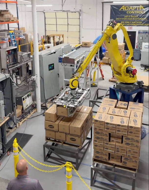Robotic Palletizer Automatically adding packages to a pallet