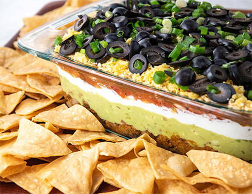 Almost Meaty 7 Layer Dip