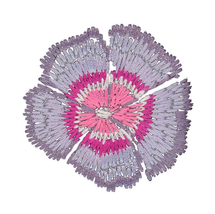 Custom Kaffe embroidery design flower