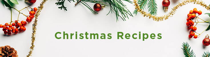 High Quality Organics Express Christmas Recipes Banner with Pine