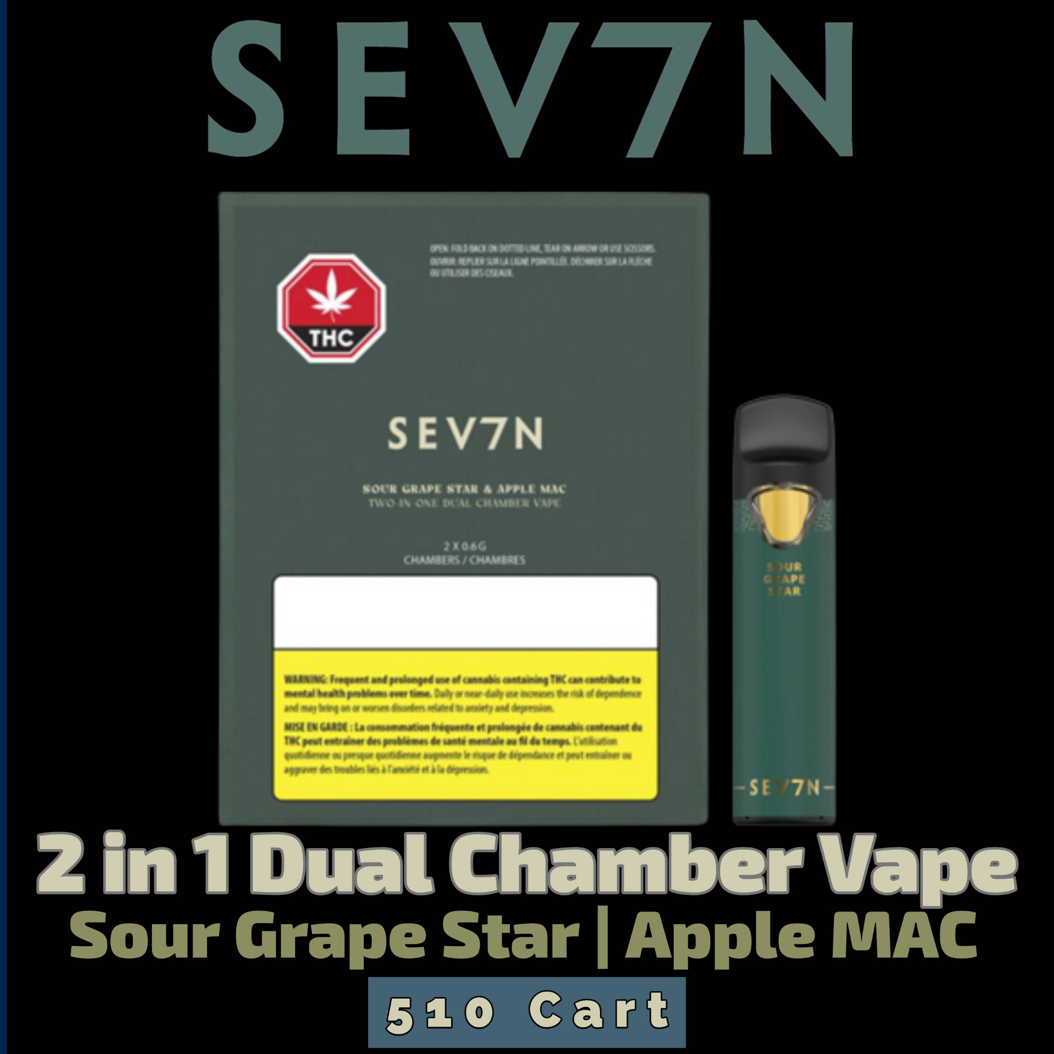 2 in 1 Dual Chamber Vape by SEV7N | Jupiter Cannabis Winnipeg