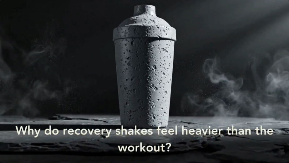 Shaker bottle with text: 