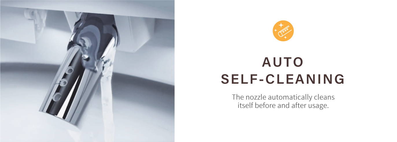 Auto self cleaning nozzle