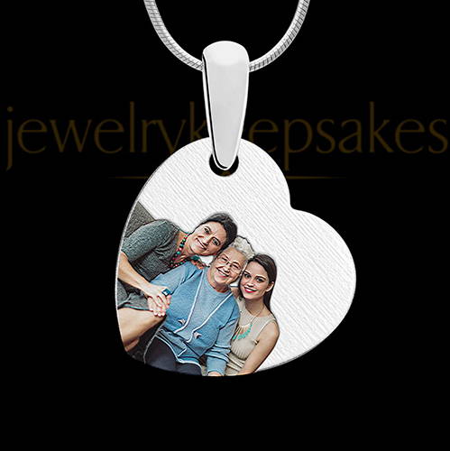 Side Heart Full Color Photo Jewelry