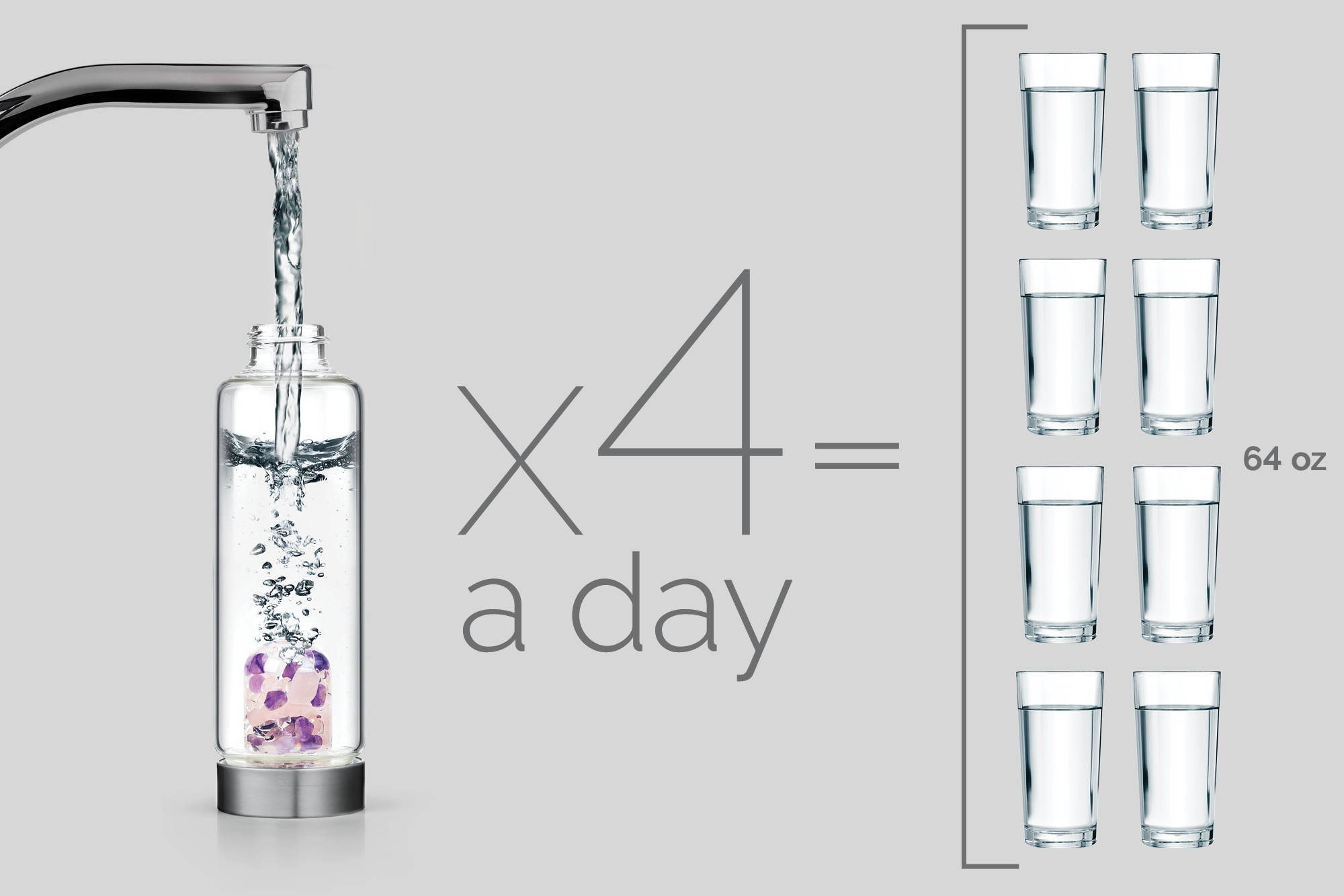 4 ViA bottles gets you 64 oz of daily water intake