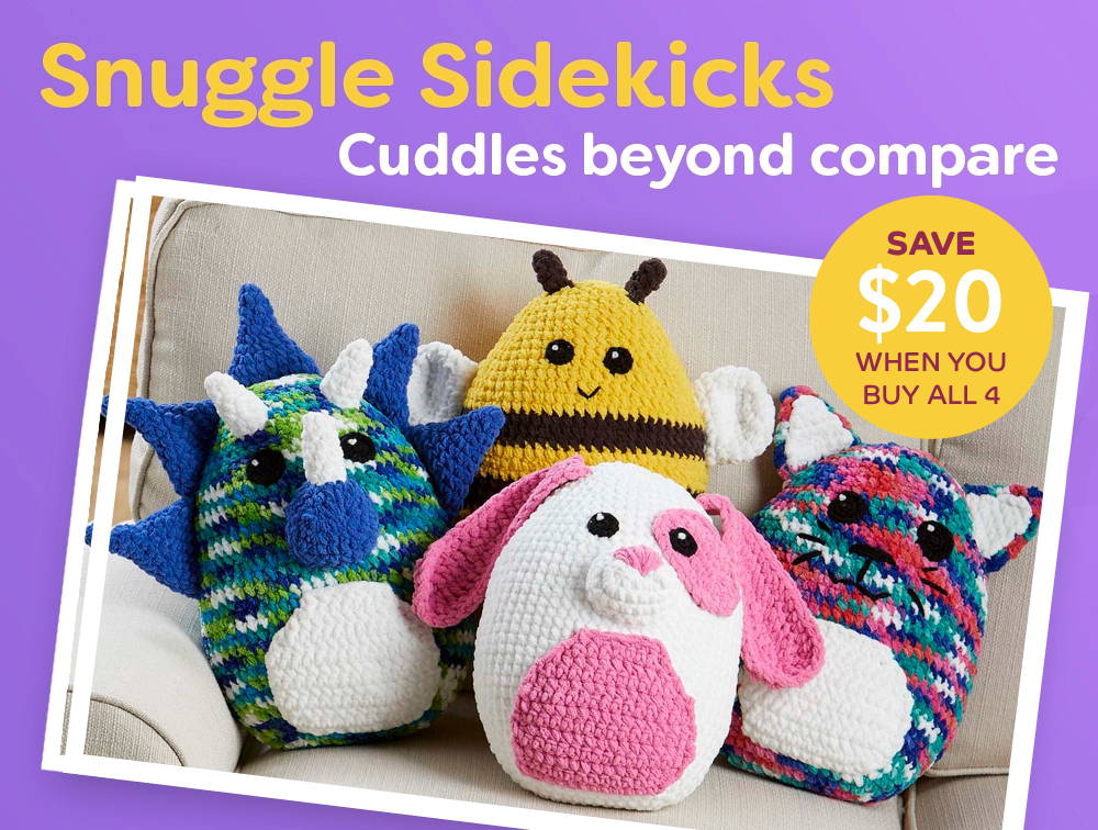 Snuggle Sidekicks — Save $20 when you buy all 4 (shown in image).