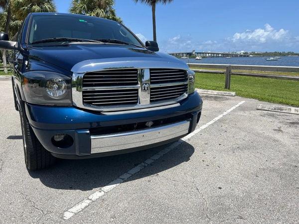 Front-side view of Jeff's 2006 Dodge RAM train horn installation