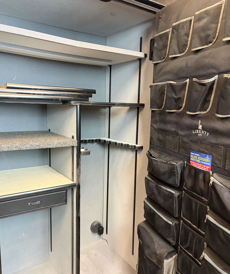 LIBERTY LINCOLN 50 gun safe exterior with sale price tag on door - SES spring cleaning sale