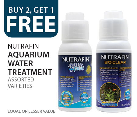 Buy 2, get 1 free Nutrafin Aquarium Water Treatment. Equal or lesser valu