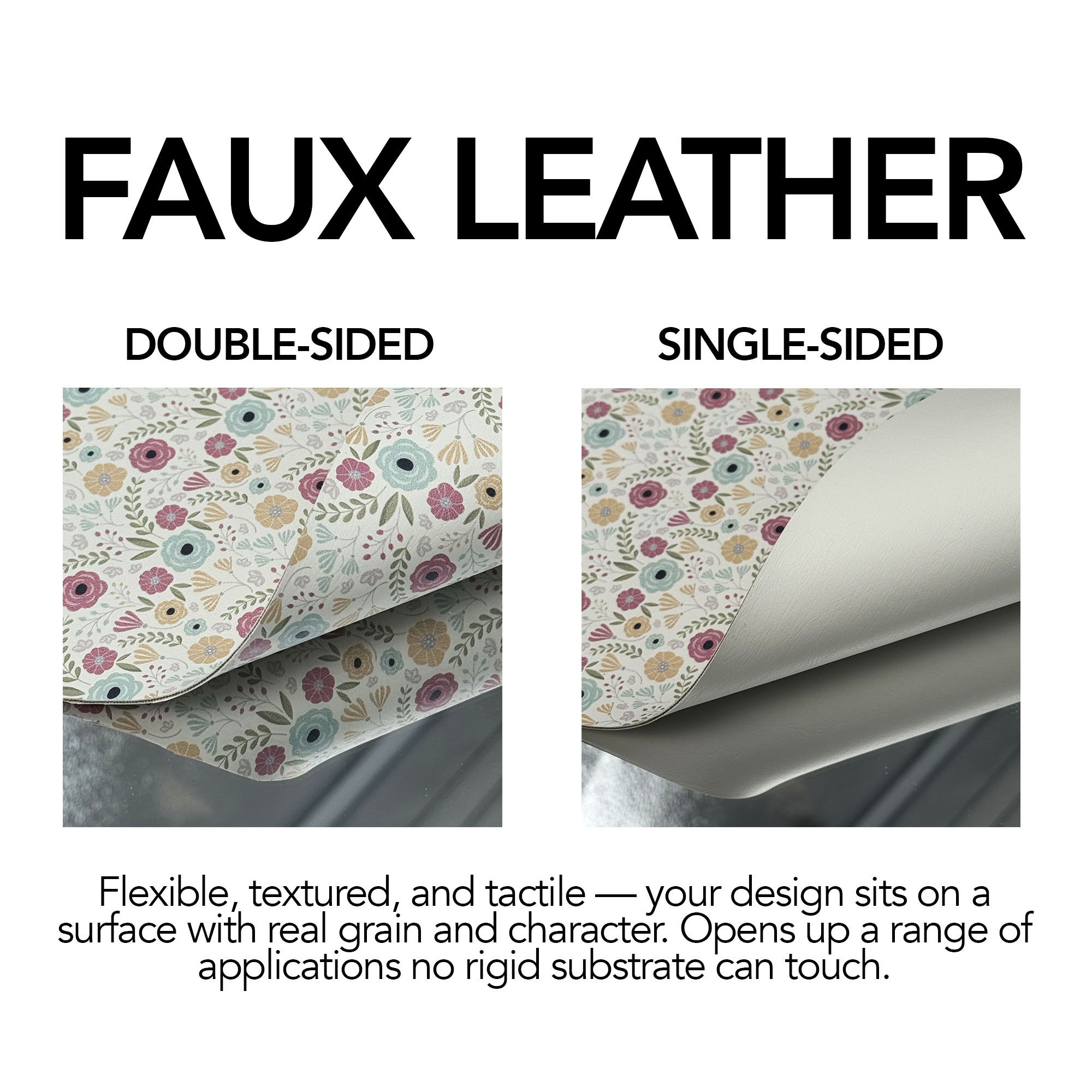 Faux leather printed substrate single and double sided — COLORboard Expressions