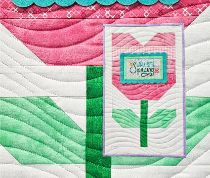 Pieced Tulip Wall Hanging