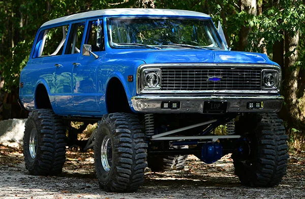 Blue Oldschool Suburban on Boggers