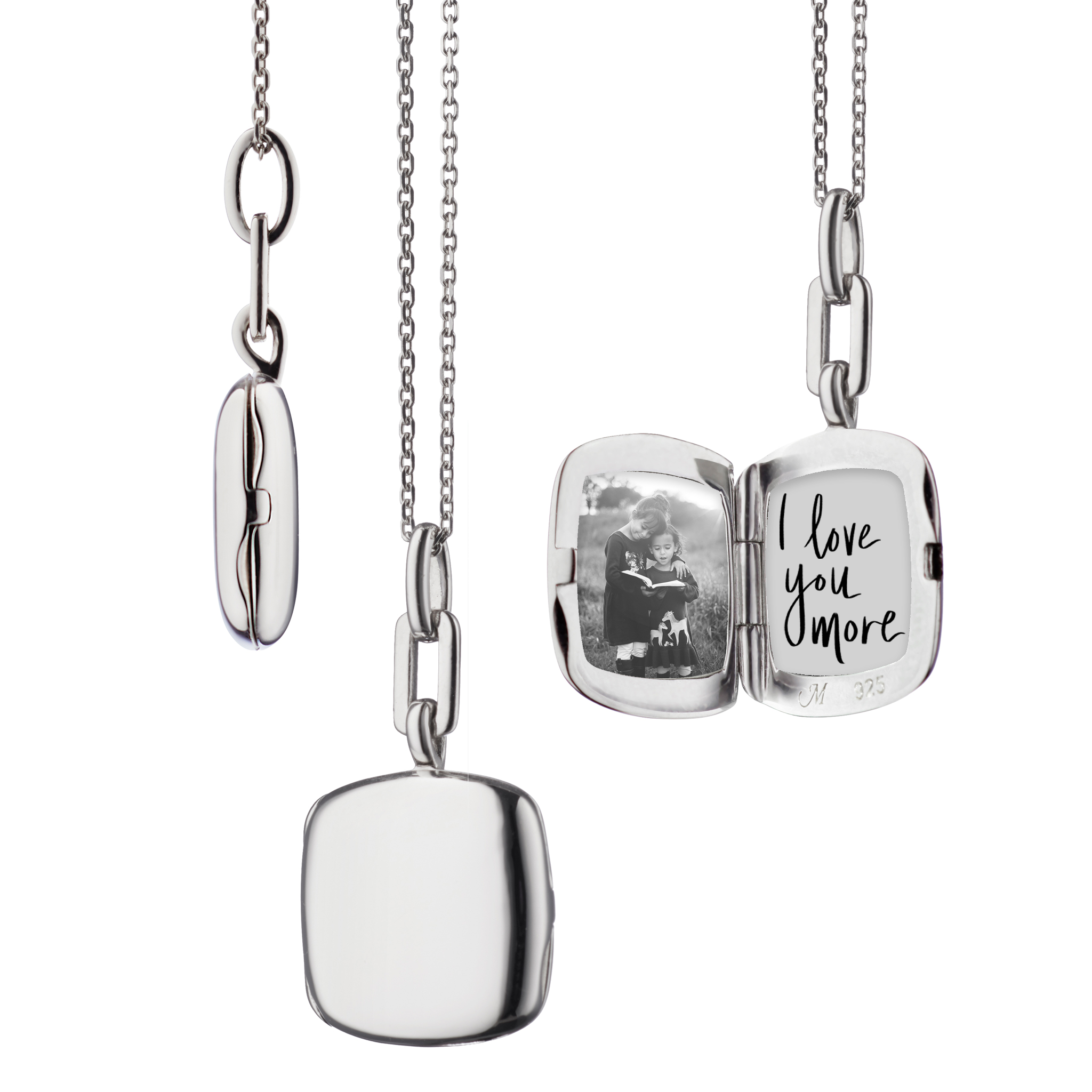 With You Lockets-Sterling Silver-Glass-Custom Photo Locket Necklace-That Holds Pictures-The Lucy 